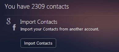 Importing contacts